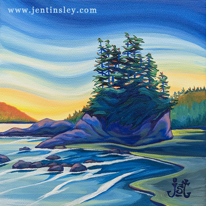 Evening at the Water's Edge original painting